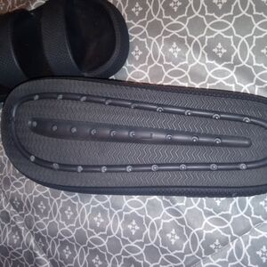 PINK Victoria's Secret Black Slide Sandals